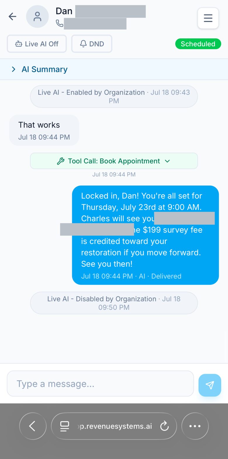 AI text conversation with Dan